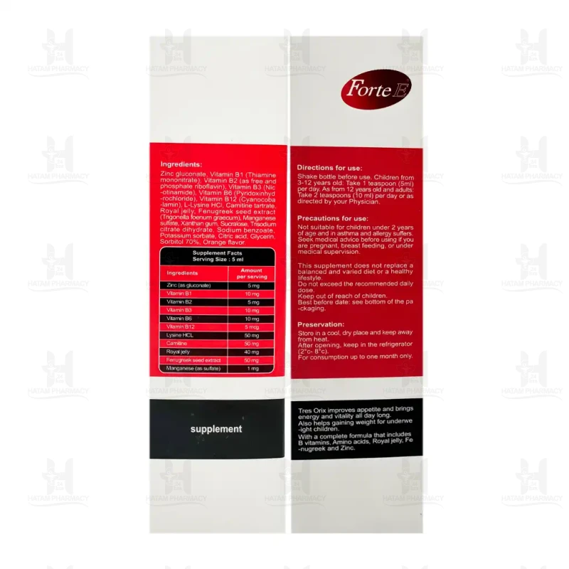 شربت تریس اوریکس فورت ای سمر طب درمان 200 میلی  لیتر