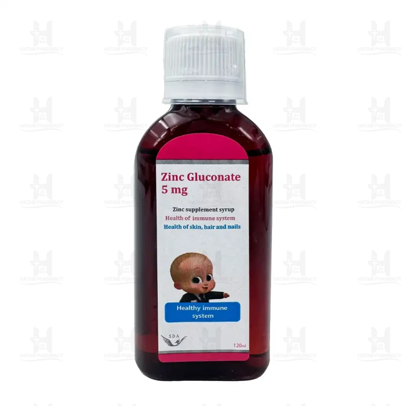 شربت زینک گلوکونات 5 میلی‌گرم سیمرغ دارو عطار 120 میلی‌ لیتر