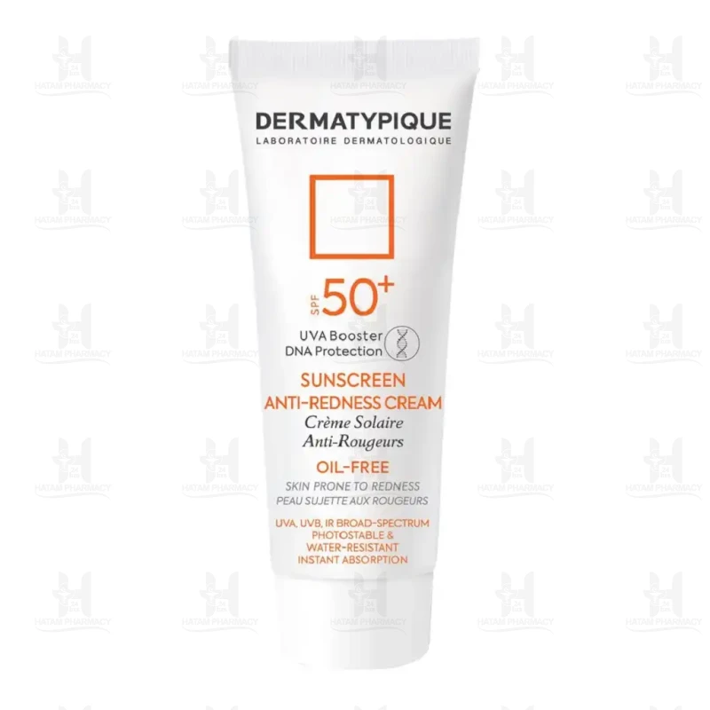 ضد آفتاب بی رنگ پوست قرمز و حساس SPF50 درماتیپیک 40 میلی لیتر