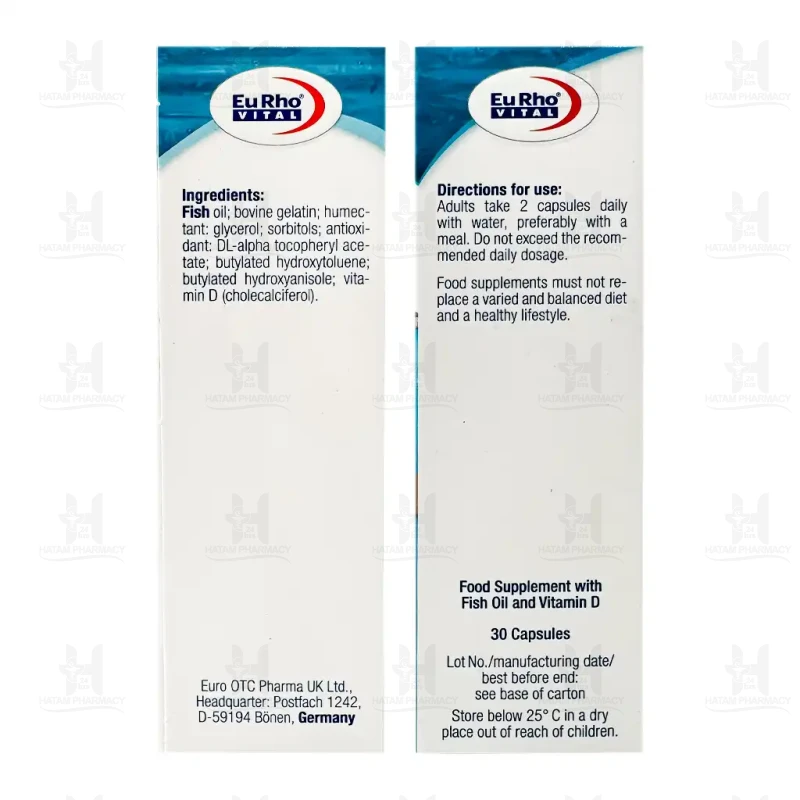 کپسول امگا 3 پریناتال دی‌ اچ‌ آ یوروویتال