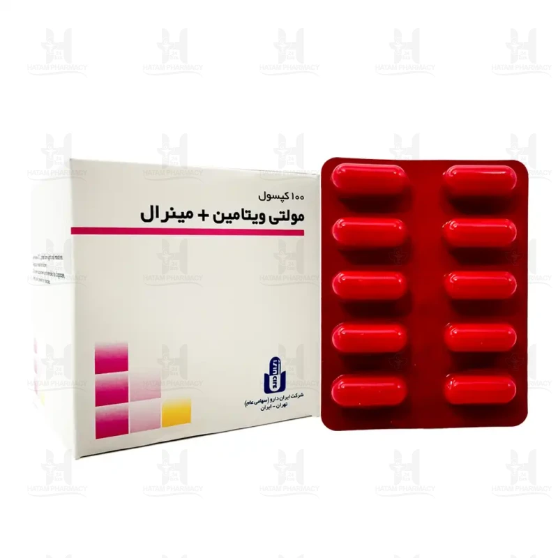 کپسول مولتی ویتامین مینرال ایران دارو 100 عدد