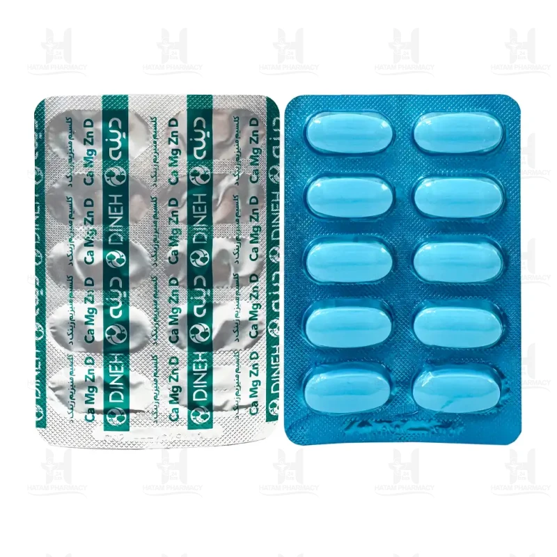 قرص کلسیم منیزیم زینک ویتامین D3 دینه 50 عدد