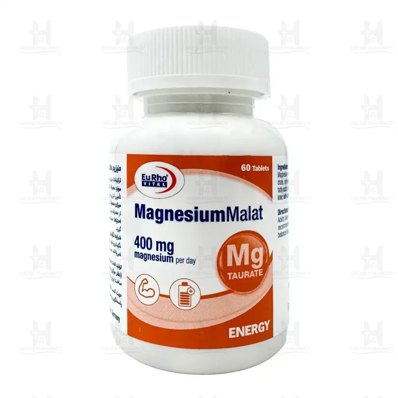 قرص منیزیم مالات یوروویتال 60 عدد