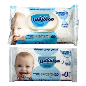 دستمال مرطوب ایزوتونیک کودک مولفیکس پوست حساس