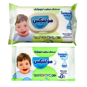 دستمال مرطوب کودک ایزوتونیک حاوی لوسیون مولفیکس