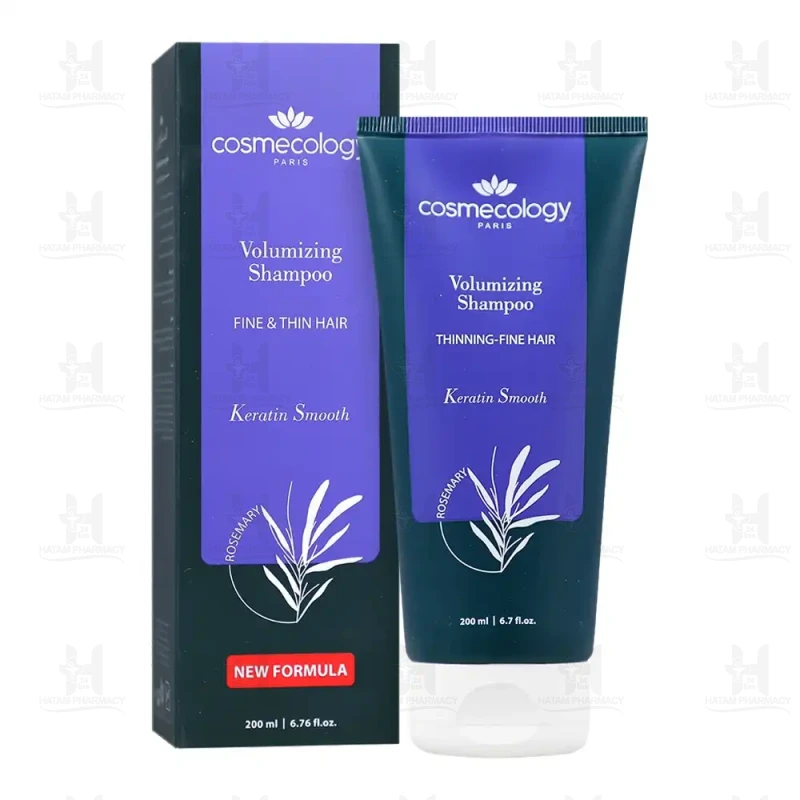 شامپو کراتینه حجم دهنده مو کاسمکولوژی 200 میلی لیتر