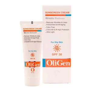 کرم ضدآفتاب بی رنگ SPF30 الی ژن  پوست چرب 50 میلی لیتر