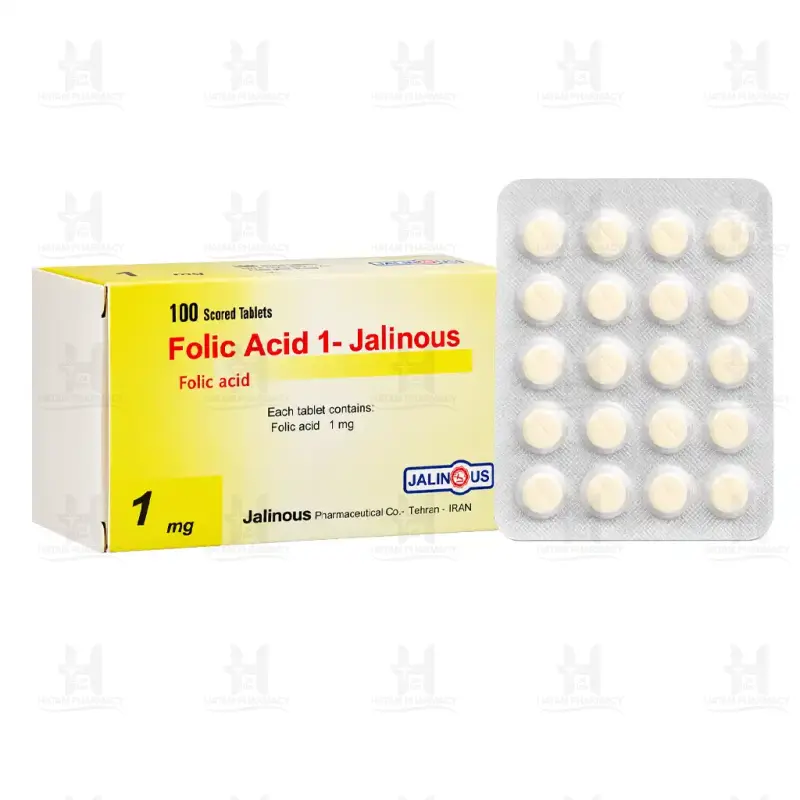 قرص فولیک اسید 1 میلی گرم جالینوس 100 عددی