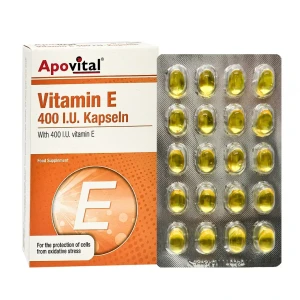 کپسول ژلاتینی نرم ویتامین E 400 واحد آپوویتال 40 عدد