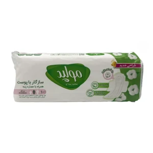 نوار بهداشتی بالدار مولپد مکسی سافت سایز بزرگ 10 عددی