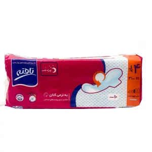 نوار بهداشتی بالدار کتان شبانه مناسب پوست حساس تافته 10 عدد