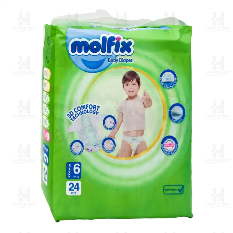 پوشک سایز 6 مولفیکس 24 عددی