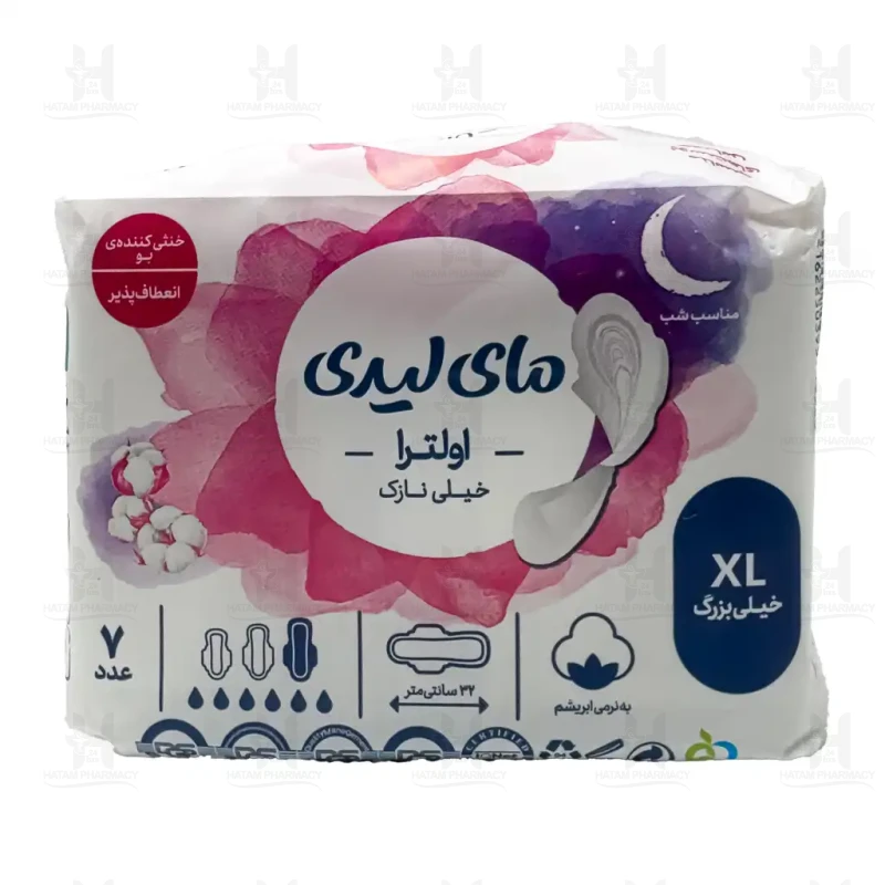 نوار بهداشتی ایرلید سیلکی سافت سایز بزرگ مای لیدی 8 عدد