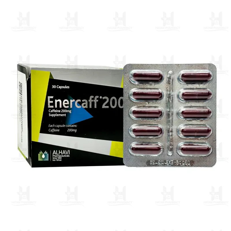 کپسول کافئین انرکاف 200 میلی گرم الحاوی