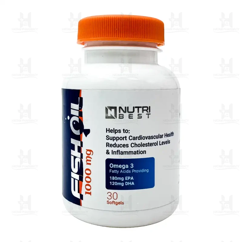 سافت ژل روغن ماهی امگا3 1000 میلی گرم نوتری بست 30 عدد