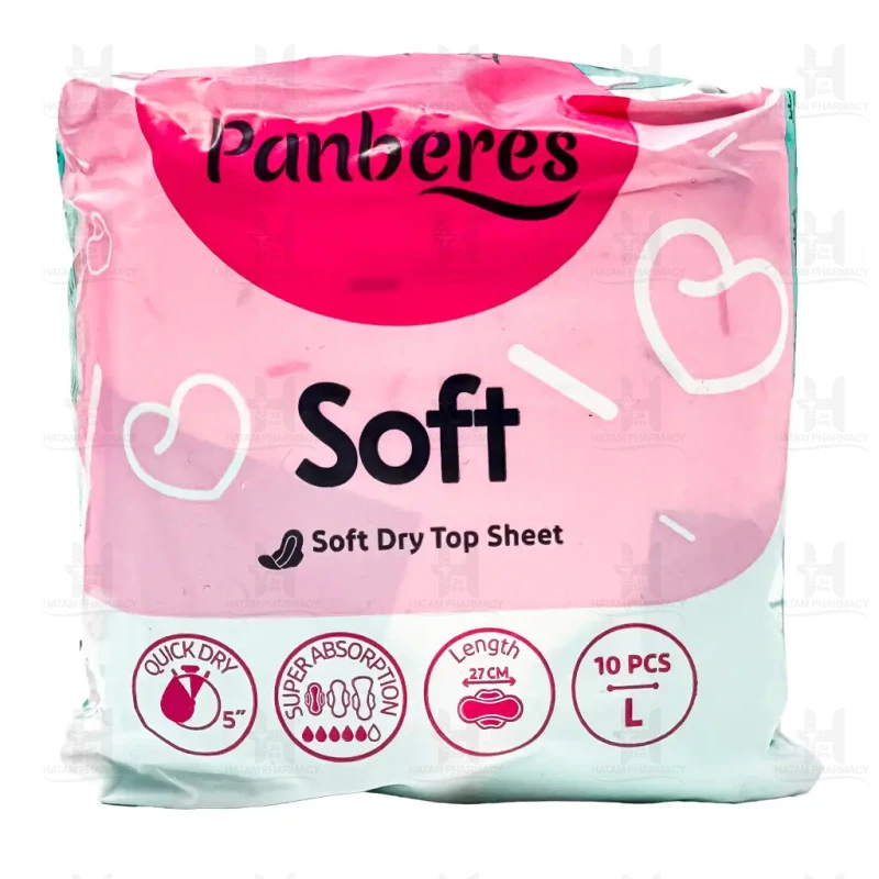 نوار بهداشتی بالدار سافت درای نازک بزرگ پنبه ریز 10 عدد