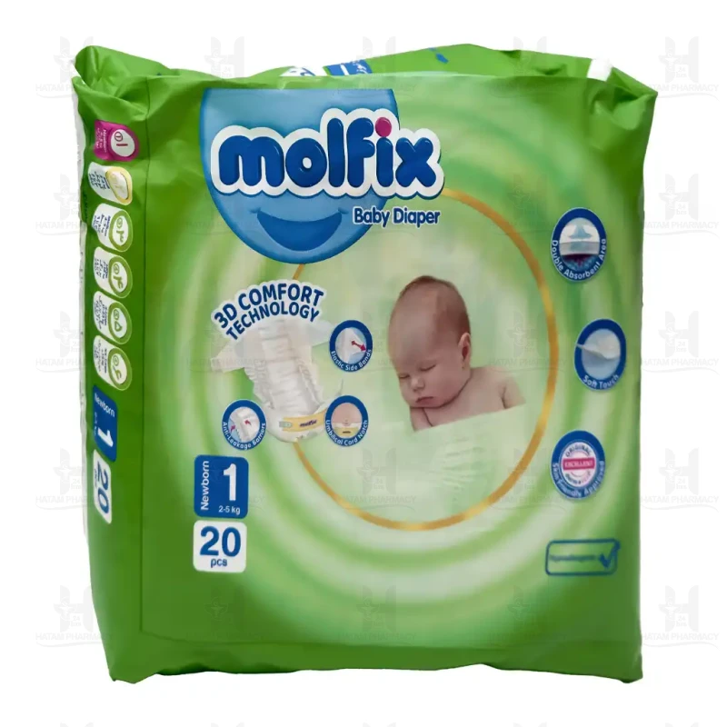 پوشک سایز 1 مولفیکس
