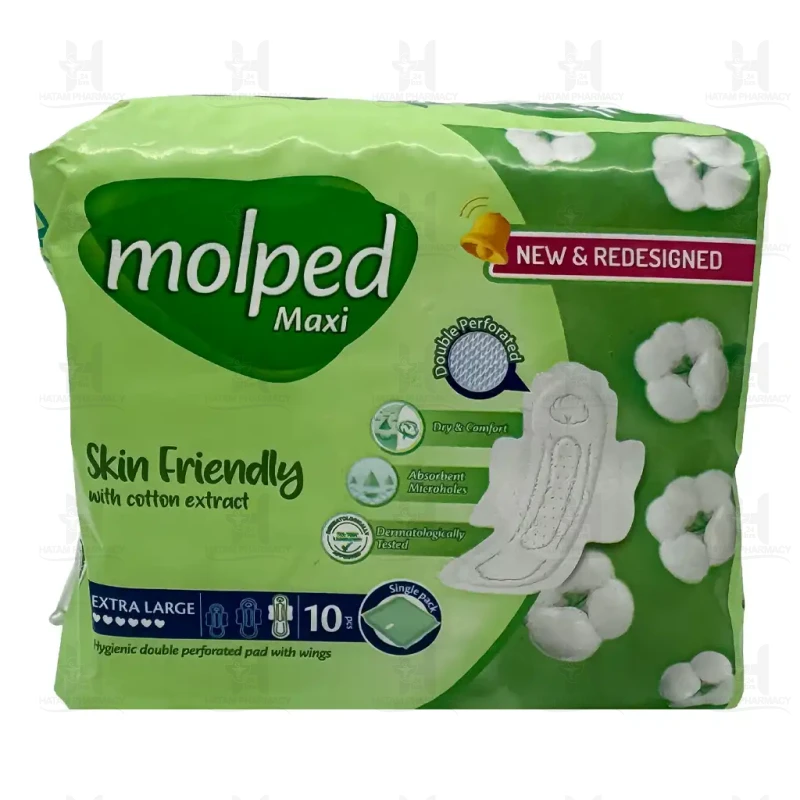 نواربهداشتي مکسی نیمه ضخیم  مشبک  خیلی بزرگ مکعبي مولپد 10 عدد