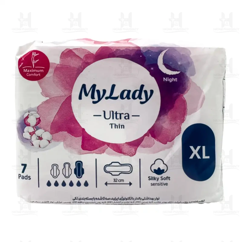 نوار بهداشتی ایرلید سیلکی سافت سایز بزرگ مای لیدی 8 عدد