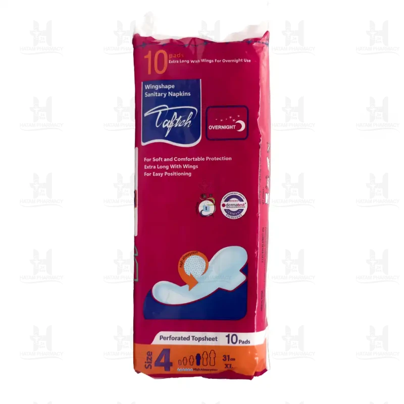 نوار بهداشتی بالدار مشبک خیلی بزرگ تافته 10 عدد