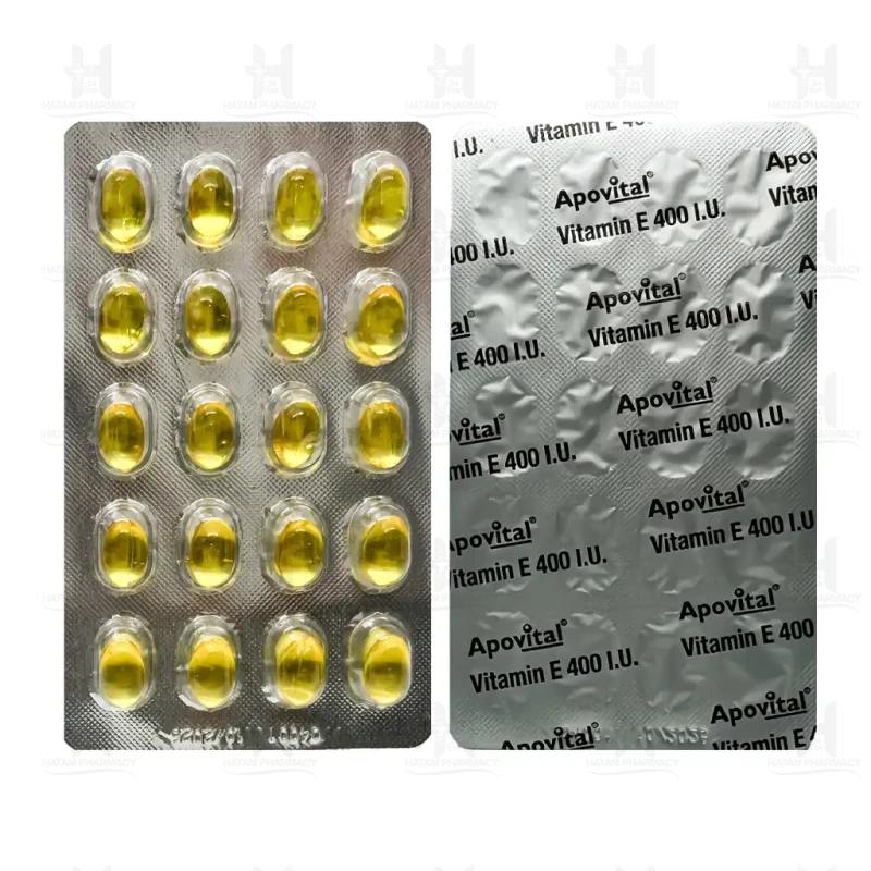 کپسول ژلاتینی نرم ویتامین E 400 واحد آپوویتال 40 عدد