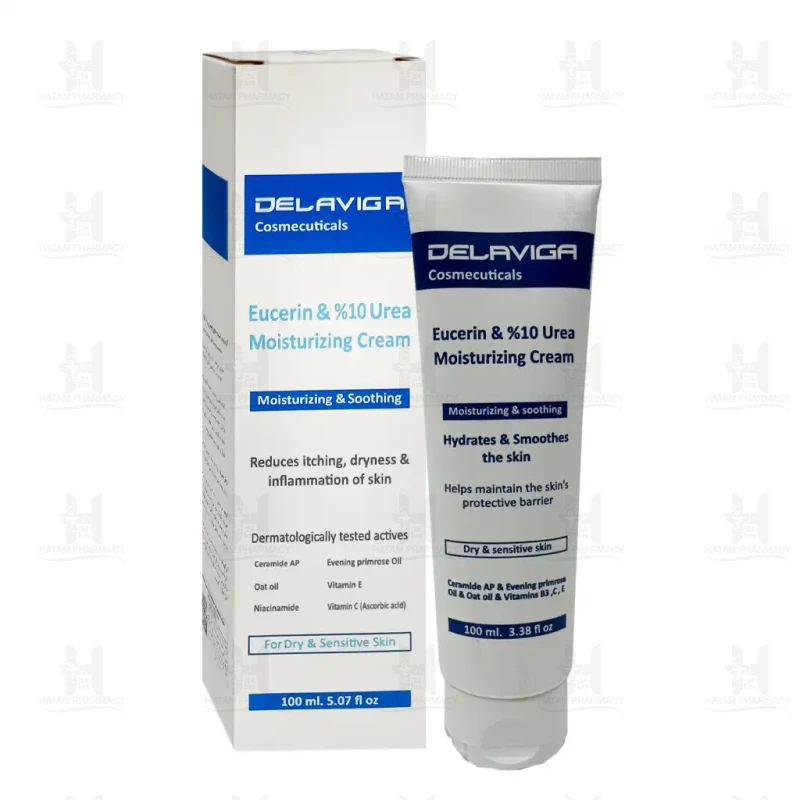 کرم مرطوب کننده اوسرین اوره 10% دلاویگا 100 میلی لیتر