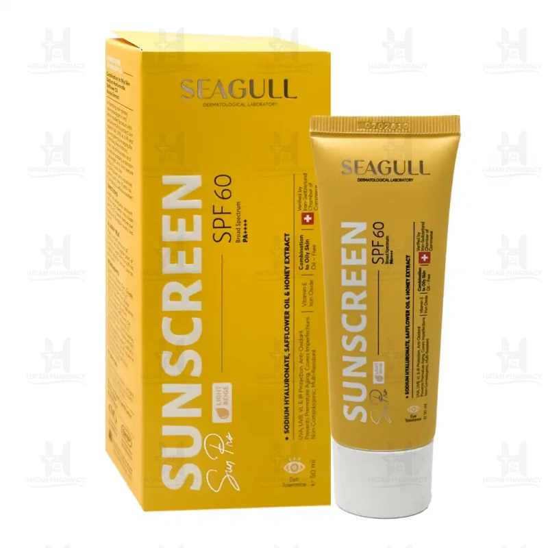 ضد آفتاب رنگی فاقد چربی SPF60 سی گل 50 میلی لیتر