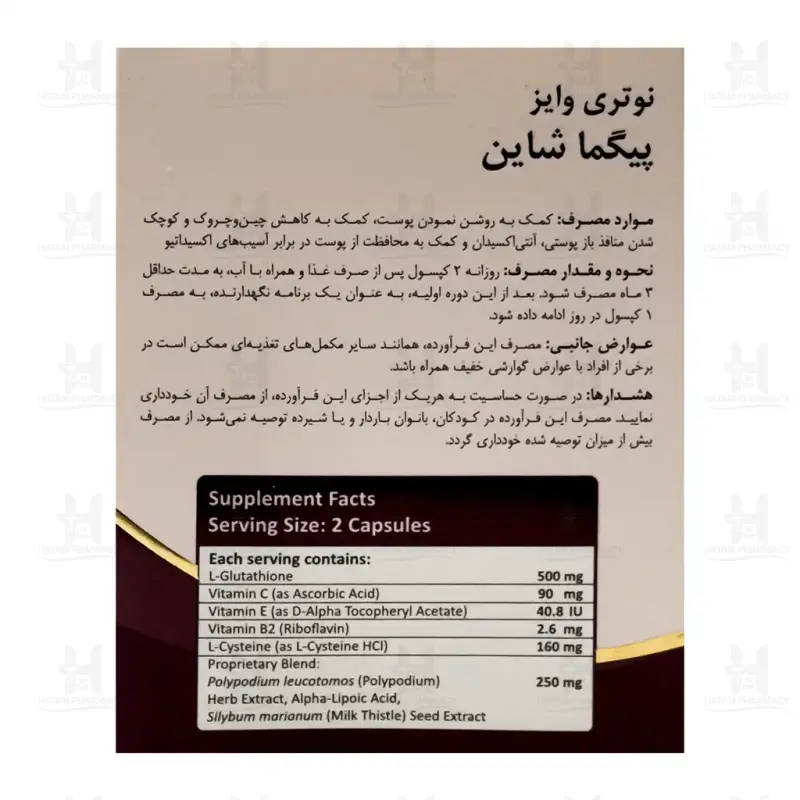 کپسول پیگما شاین نوتری وایز 30 عدد
