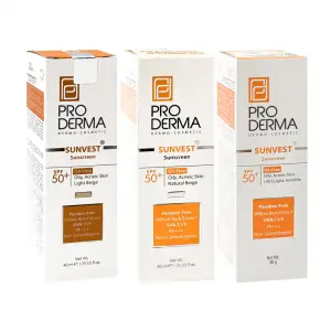 کرم ضد آفتاب پوست چرب حاوی SPF50 پرودرما 40 میلی لیتر