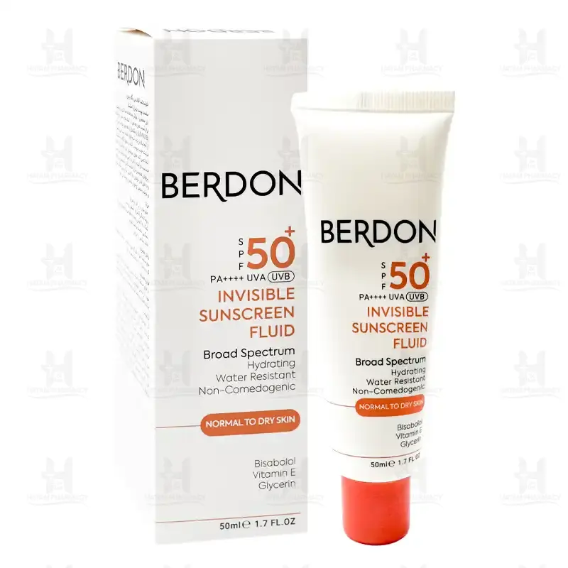 فلوئید ضد آفتاب بی رنگ SPF50 پوست نرمال تا خشک بردون