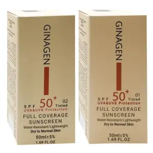 کرم ضد آفتاب فلوئید پوست خشک حاوی SPF50 ژیناژن 50 میلی لیتر