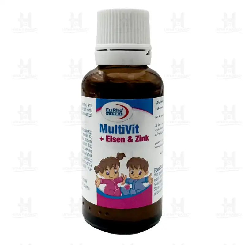 قطره مولتی ویت آیزن و زینک یوروویتال 30 میلی لیتر