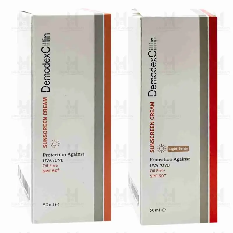 کرم ضد آفتاب پوست چرب SPF50 دمودکسیلین 50 میلی لیتر
