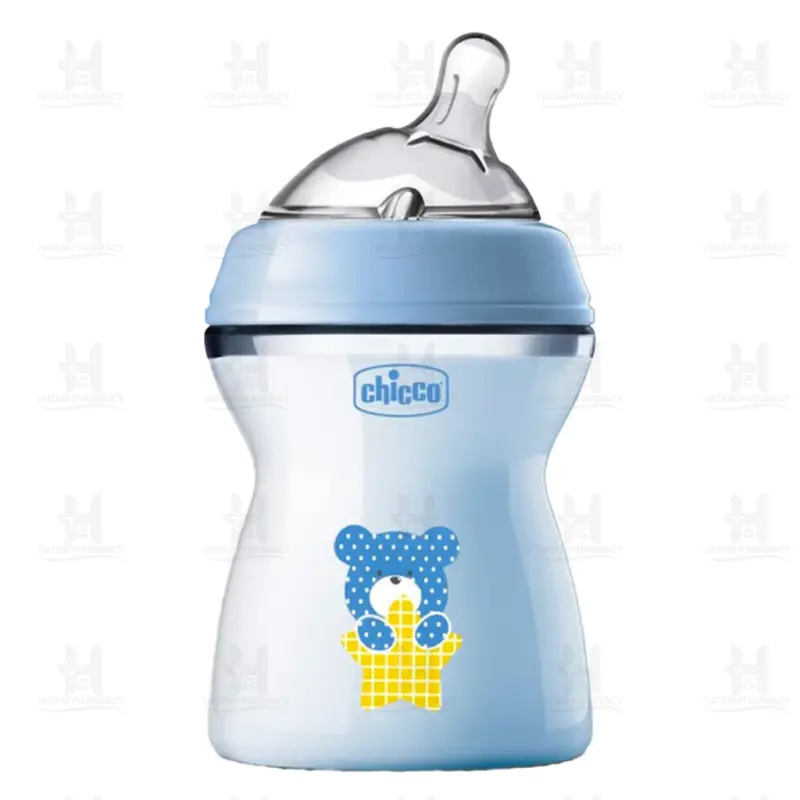 شیشه شیر نچرال فیلینگ ۲+ چیکو مناسب نوزادان بالای ۲ ماه 250 میلی لیتر