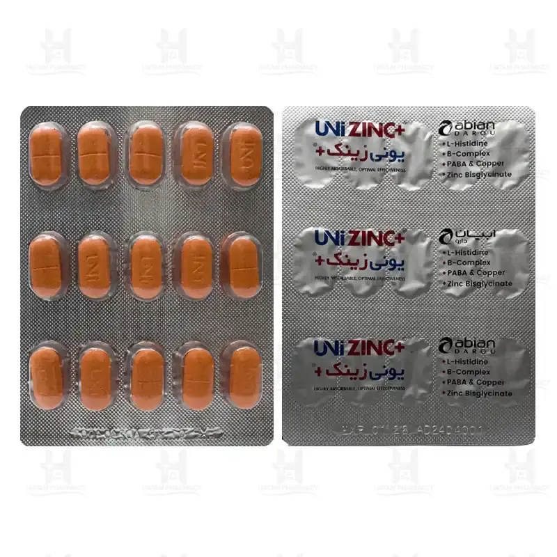 قرص یونی زینک پلاس ابیان دارو 60 عدد