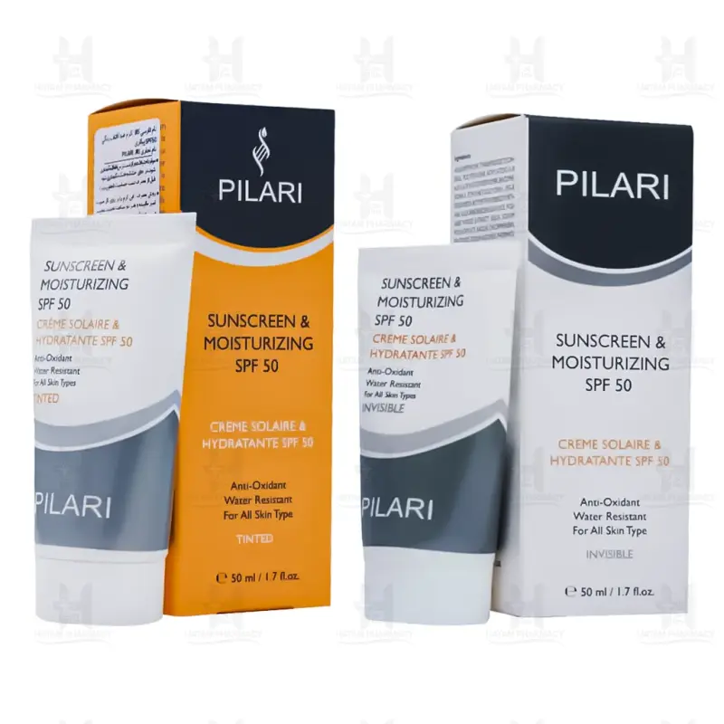 کرم ضد آفتاب و مرطوب کننده SPF50  پیلاری 50 میلی لیتر