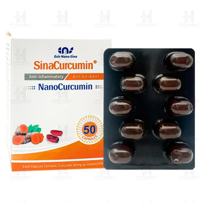 کپسول سینا کورکومین 40 میلی گرم اکسیر نانو سینا 50 عدد