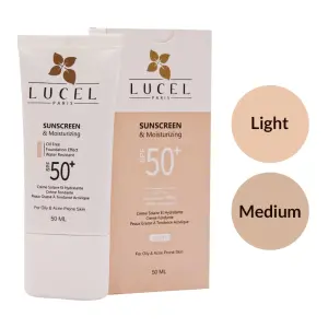 کرم ضدآفتاب پوست چرب لوسل SPF50 حجم 50 میلی لیتر