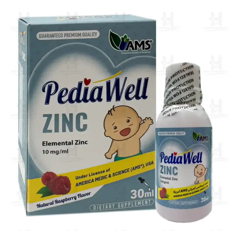 قطره خوراکی پدیاول زینک ای ام اس 30 میلی لیتر
