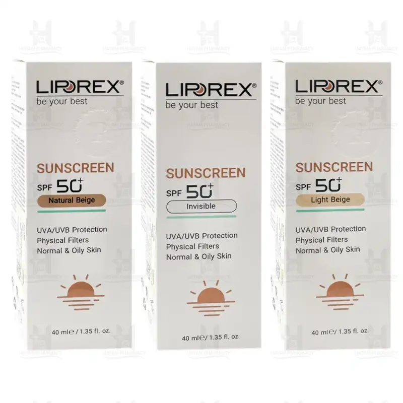 کرم ضد آفتاب SPF50 لیپورکس پوست نرمال تا چرب 40 میلی لیتر