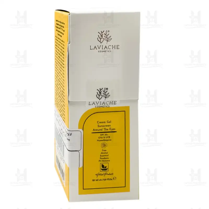 کرم ژل ضد آفتاب دور چشم بی رنگ SPF30 لاویاچه 25 میلی لیتر