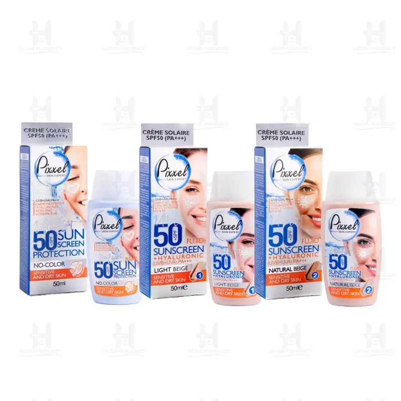 کرم ضد آفتاب spf50 پوست خشک و حساس پیکسل50 میلی لیتر