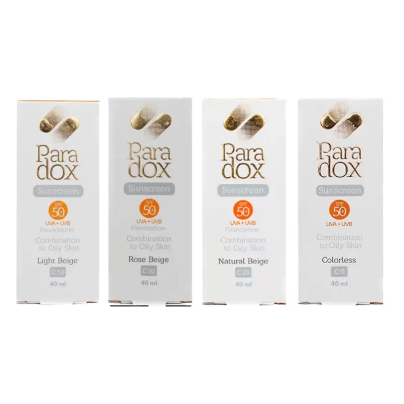 کرم ضد آفتاب +SPF50 مناسب پوست مختلط تا چرب پارادوکس 40 میلی لیتر