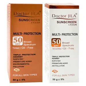 کرم ضد آفتاب حاوی SPF50 مولتی پروتکشن دکتر ژیلا 50 میلی لیتر