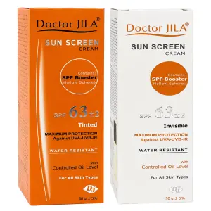 کرم ضد آفتاب حاوی SPF63 دکتر ژیلا 50 گرم