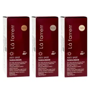 کرم ضد آفتاب و ضد لک رنگی SPF40 پوست چرب لافارر 40 میلی لیتر