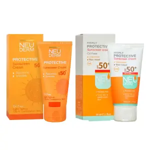 کرم ضد آفتاب پوست چرب حاوی SPF +50 هایلی پروتکتیو نئودرم 50میلی لیتر