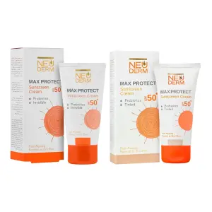 کرم ضد آفتاب انواع پوست حاوی SPF 50 مکس پروتکت نئودرم 50 میلی لیتر