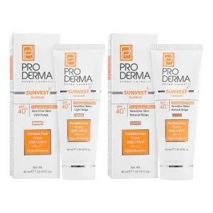 کرم ضد آفتاب حاوی SPF 40 پوست حساس سان وست پرودرما 40 میلی لیتر