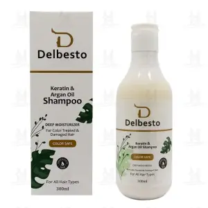 شامپو موی رنگ شده حاوی کراتین و روغن آرگان دلبستو 300 میلی لیتر